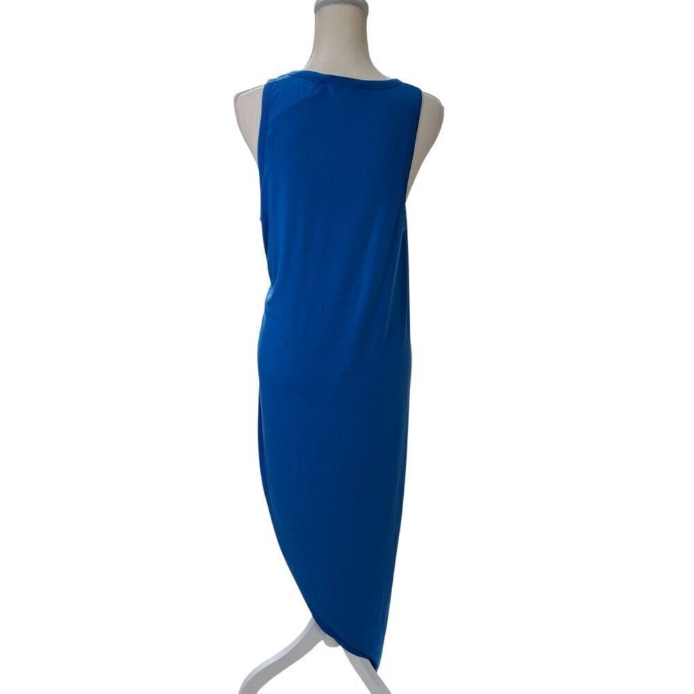 Veronica Beard NWT Sleeveless Ruched Side Midi Haylee Dress Azure Blue Size XL - Picture 4 of 11